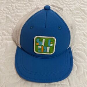 Speedo Trucker Hat Kids OS Blue NWT Floating Adjustable Mesh Back 8004859